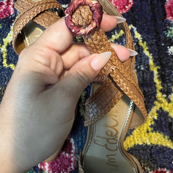 Tan Leather Sam Edelman Sandals W9 - Picture 6 of 12